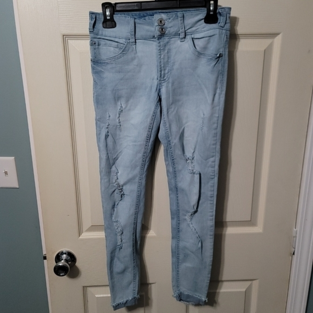 2 Pair Of Jeggings Rue21 Mid Rise Ankle & Faded‎ Glory Women's 6 Good Condition